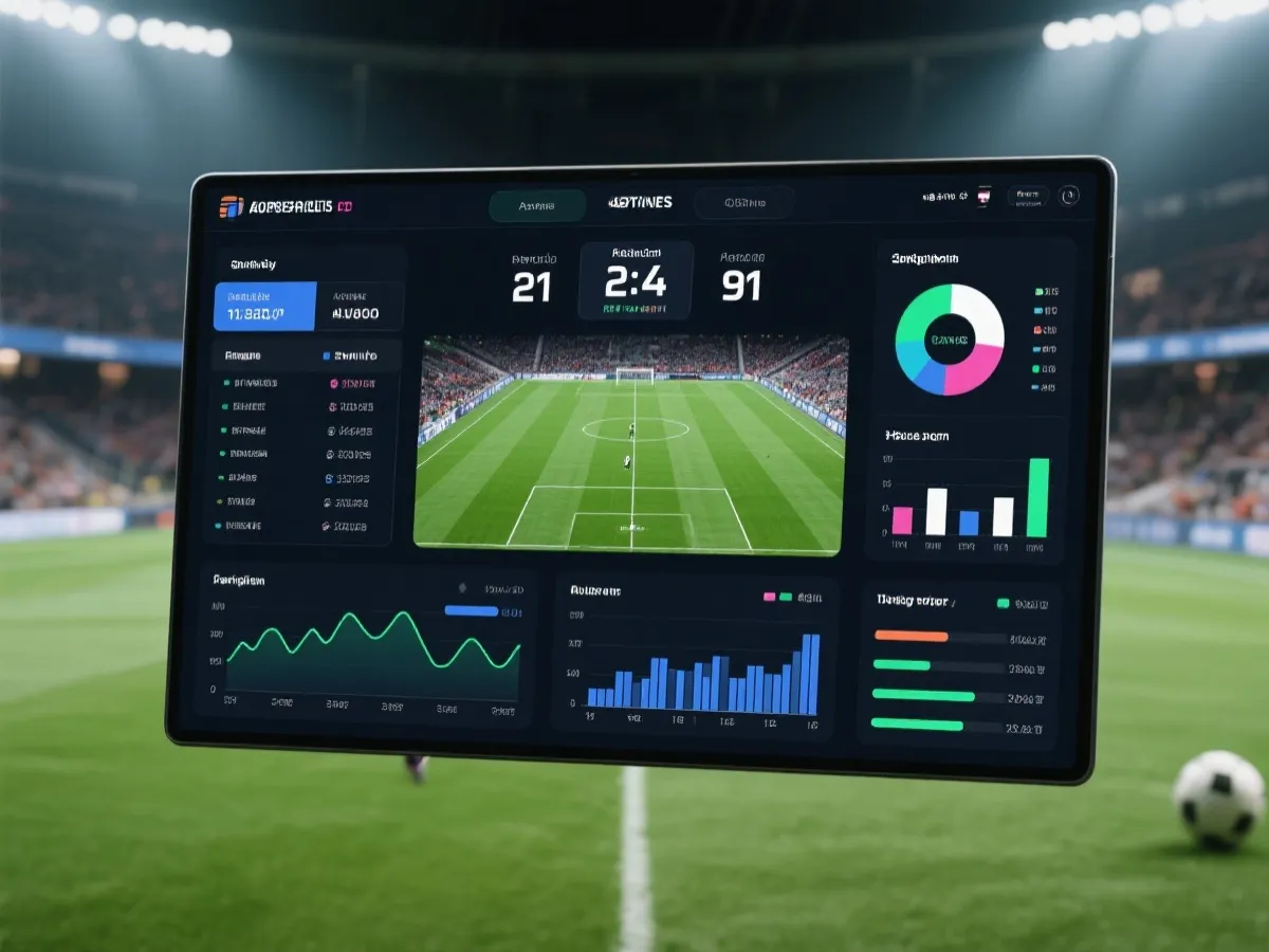 比赛统计与比分趋势示意图